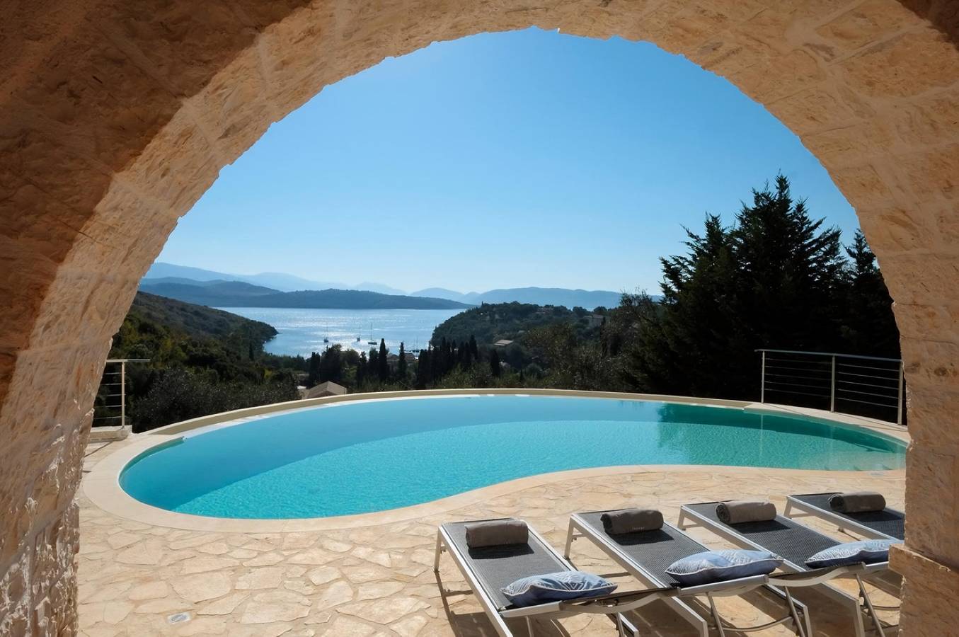 Elegant Signature Villa with Magnificent Sea Views near Agios Stephanos in Agios Stefanos (Corfu), Corfu