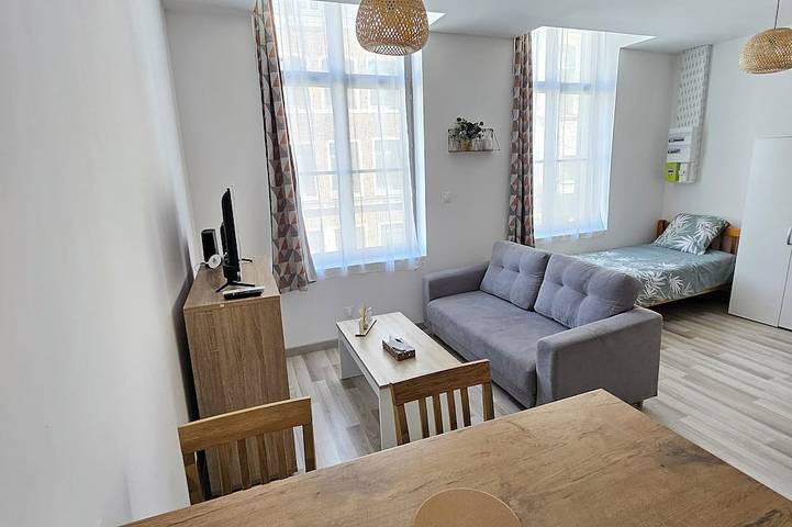 Entire apartment, Studio Design Centre Valenciennes Station and streetcar on foot in Valenciennes, Valenciennes region