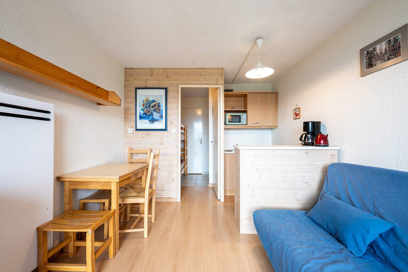 Estudio entero, Estudio 'Avec Vue Splendide' con Vista a la Montaña y Balcón in Le Corbier, Villarembert