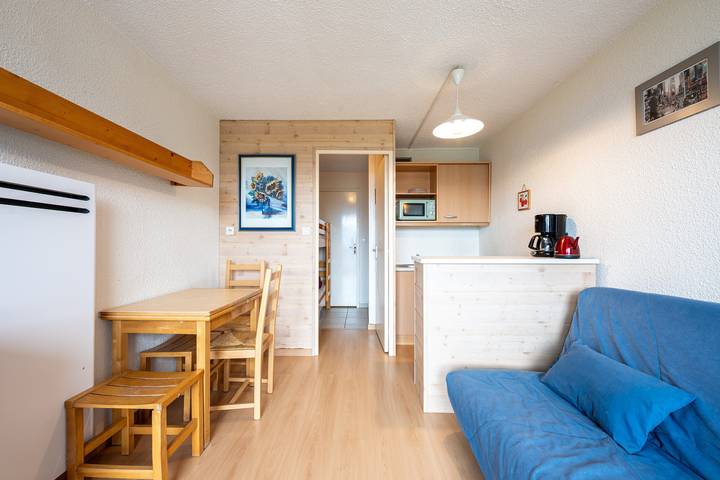 Estudio entero, Estudio 'Avec Vue Splendide' con Vista a la Montaña y Balcón in Le Corbier, Villarembert