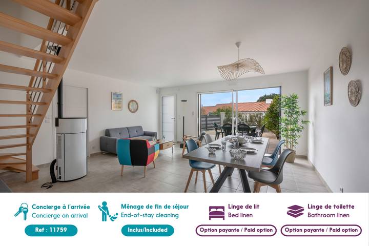 Location de vacances pour 5 personnes, avec terrasse et jardin à Pornic - 4
