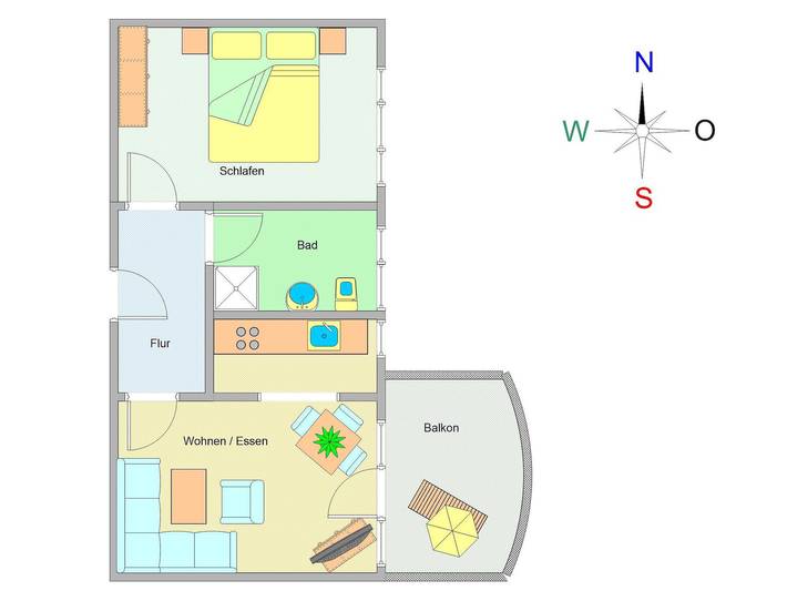 Bungalow für 4 Personen, mit Garten und Balkon in Kühlungsborn - 3