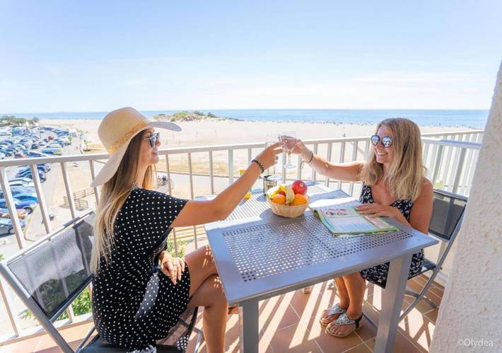 Appart’hôtel pour 2 personnes, avec balcon et jardin