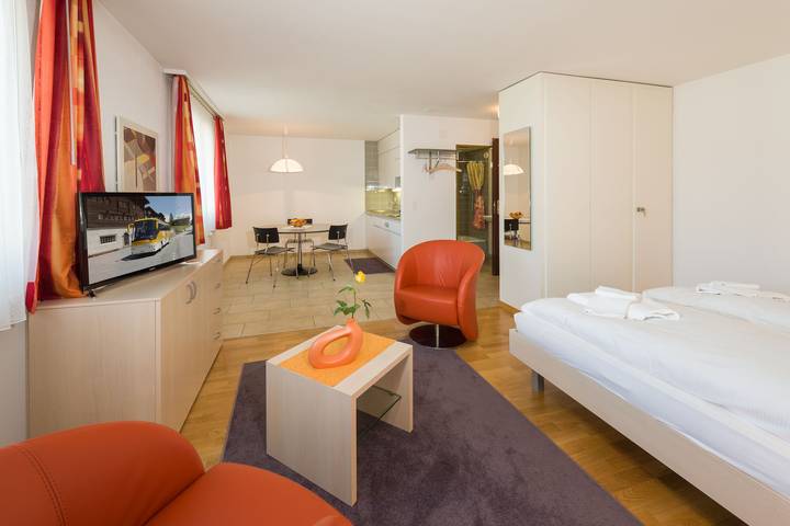 Ganze Ferienwohnung, Ferienwohnungen Postgebäude - 4-Bettwohnung (Post 12) in Grächen, Walliser Alpen