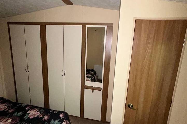 Roulotte-Komfort-Ensuite-Blick auf die Landschaft in Newton Stewart, Dumfries und Galloway