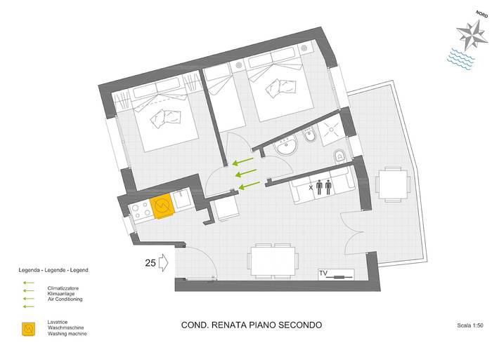 Ganze Wohnung, Apartment 'Renata 25' mit privater Terrasse und Balkon in Lido di Jesolo, Jesolo-stadt