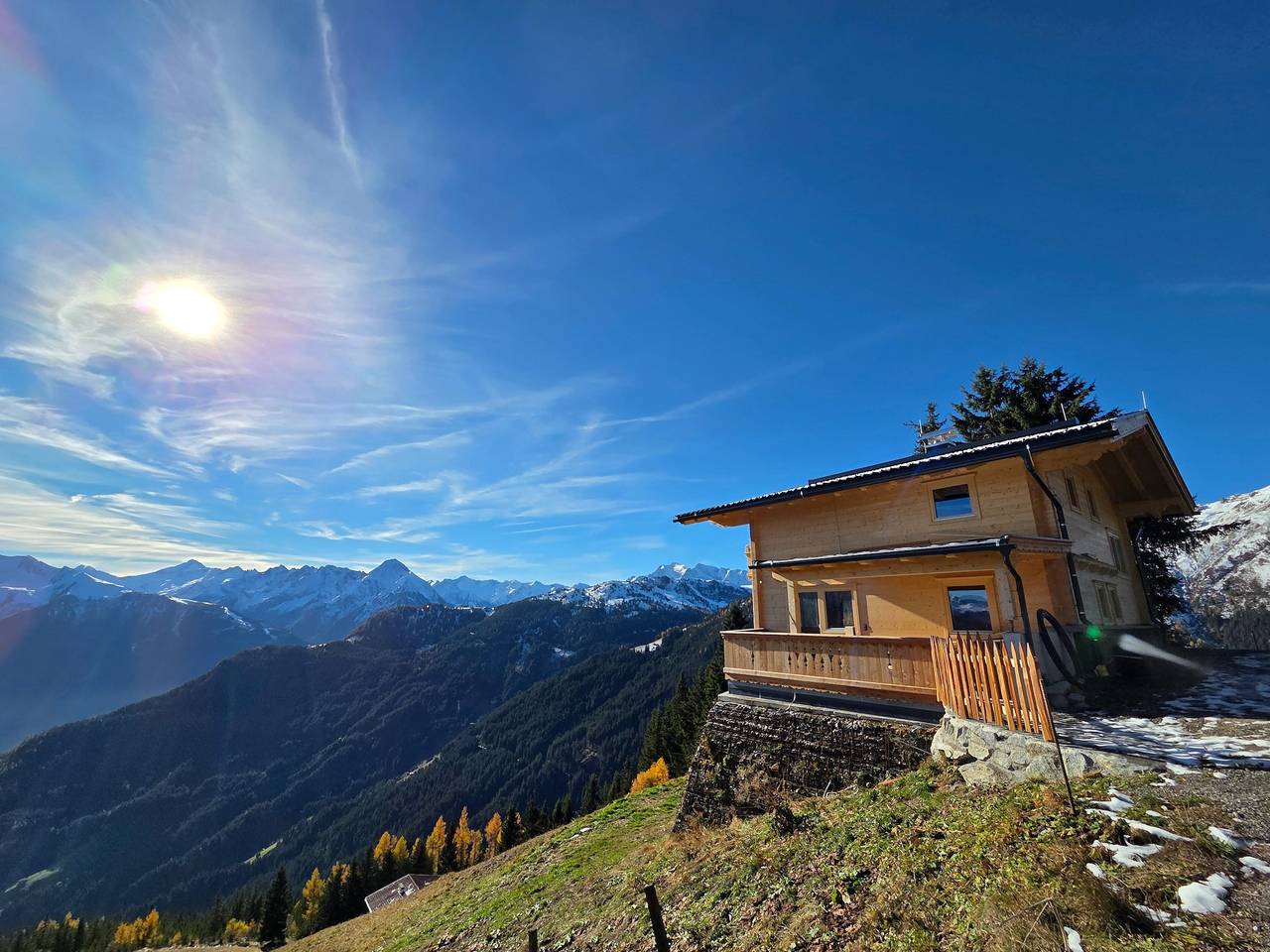 Chalet op 1700m hoogte met panoramisch uitzicht in Tux Alps, Hippach