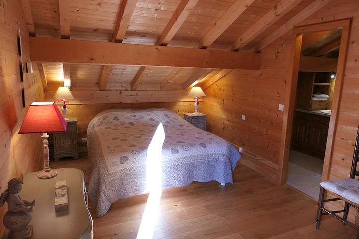 La Chevrière, schönes Blockhaus, Panoramablick, nahe Megève in Flumet, Albertville und Umgebung