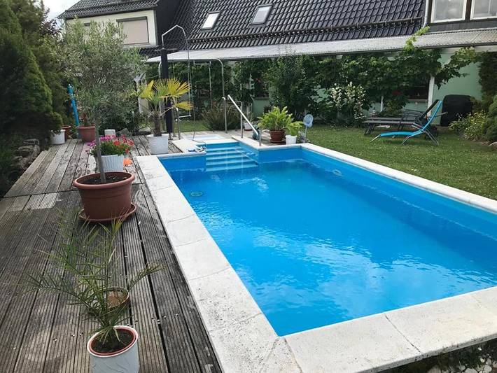 Ferienwohnung für 4 Personen, mit Balkon und Terrasse sowie Garten und Pool in Kyffhäuserland