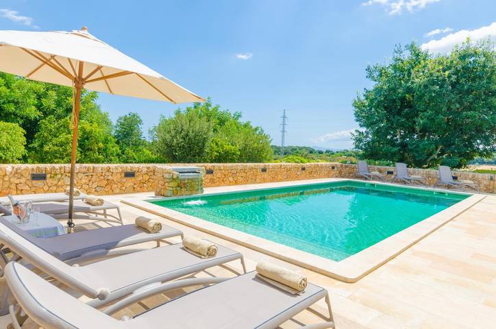 Sa Mata Grossa - Charmantes Natursteinhaus mit grossartigem Grillbereich und privatem Schwimmbad. Kostenloses Wlan in Campanet, Mallorca Inselmitte