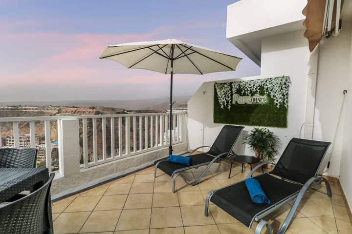 Appartamento per 3 persone, con Balcone e Terrazza nonché Piscina a Playa de Amadores