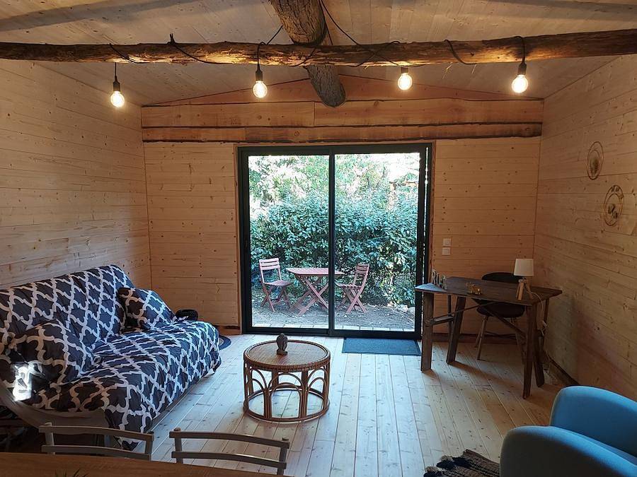 Camping Les Cerisiers - Chalet 2 personas - Chalet De Madera 28 m2 2 personas in Vernet-les-Bains, Región de Prades (Francia)