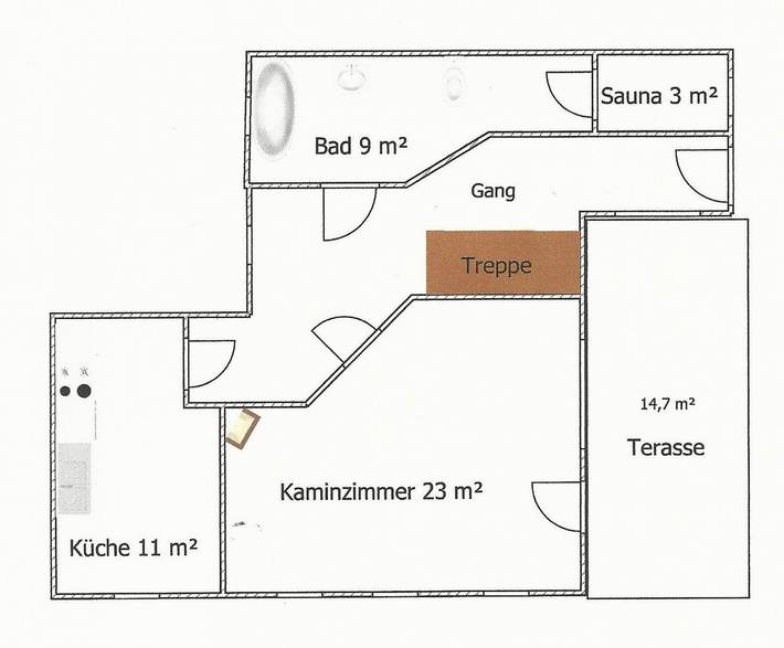 Ferienhaus für 5 Personen, mit Ausblick und Terrasse sowie Sauna in Festung Königstein - 4