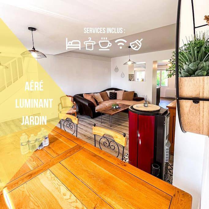 Location de vacances pour 5 personnes, avec terrasse et jardin à Déols