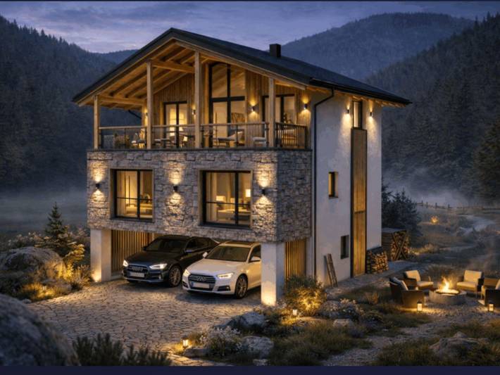Chalet für 10 Personen, mit Balkon/Terrasse und Whirlpool sowie Terrasse und Garten in St. Lambrecht