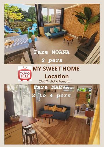 Gîte pour 4 personnes, avec jardin dans Faa'a