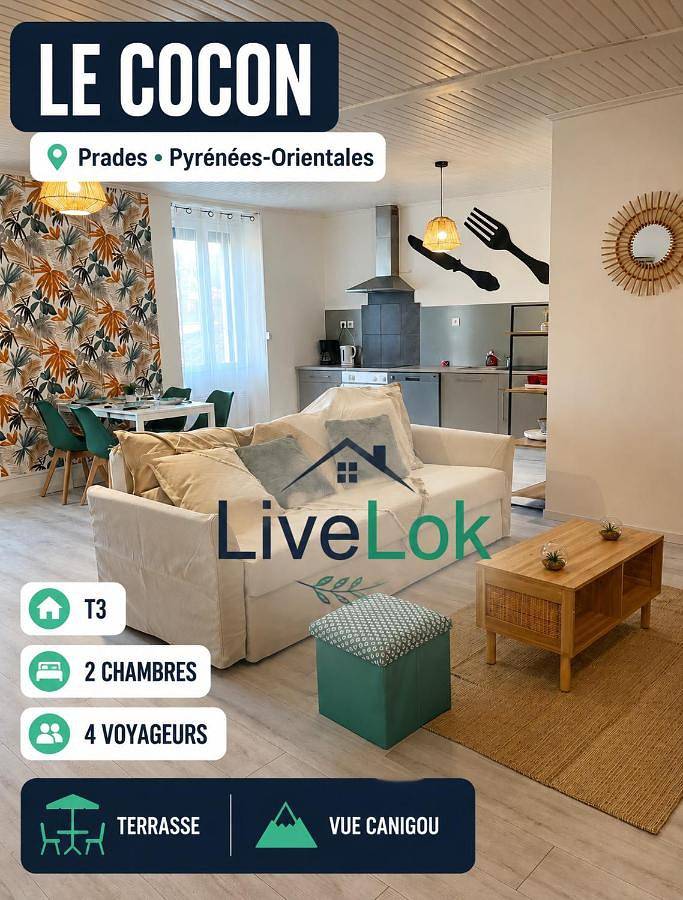 Appartement entier, Le cocon en cœur de ville in Prades, Région de Prades