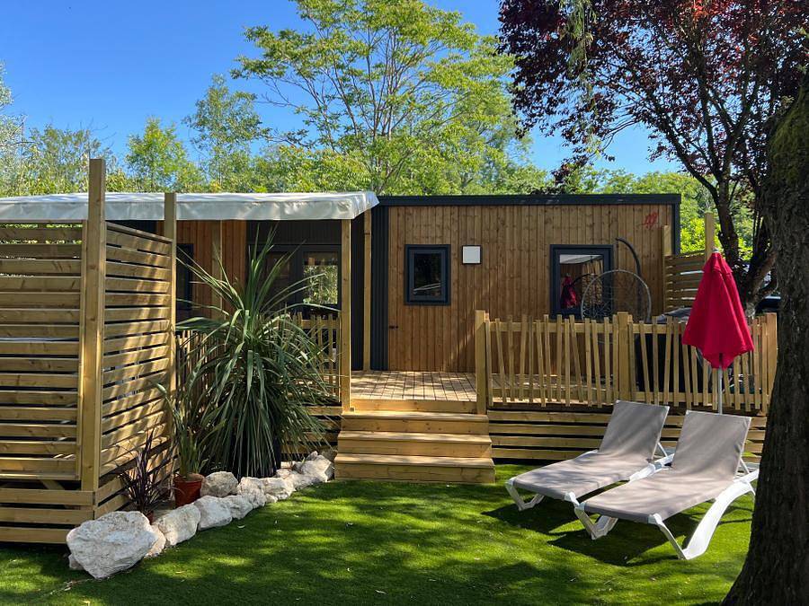 Camping Vallée de L'Indre - Mobilheim 6 personen - Mobilheim Premium "Spa" 6 pers Clim 3 ch 2025 in Montbazon, Tours und Umgebung