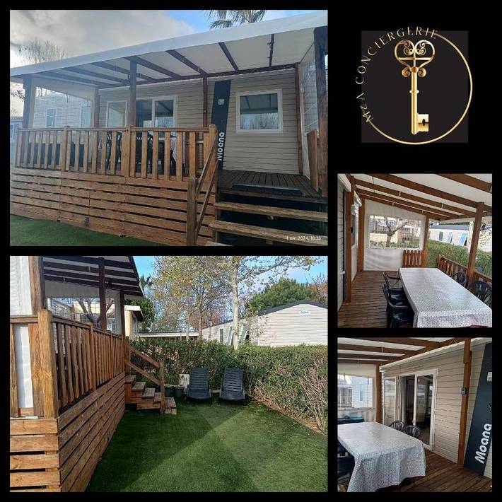 Camping pour 5 personnes, avec jardin et jacuzzi ainsi que sauna et piscine à Valras-Plage - 4