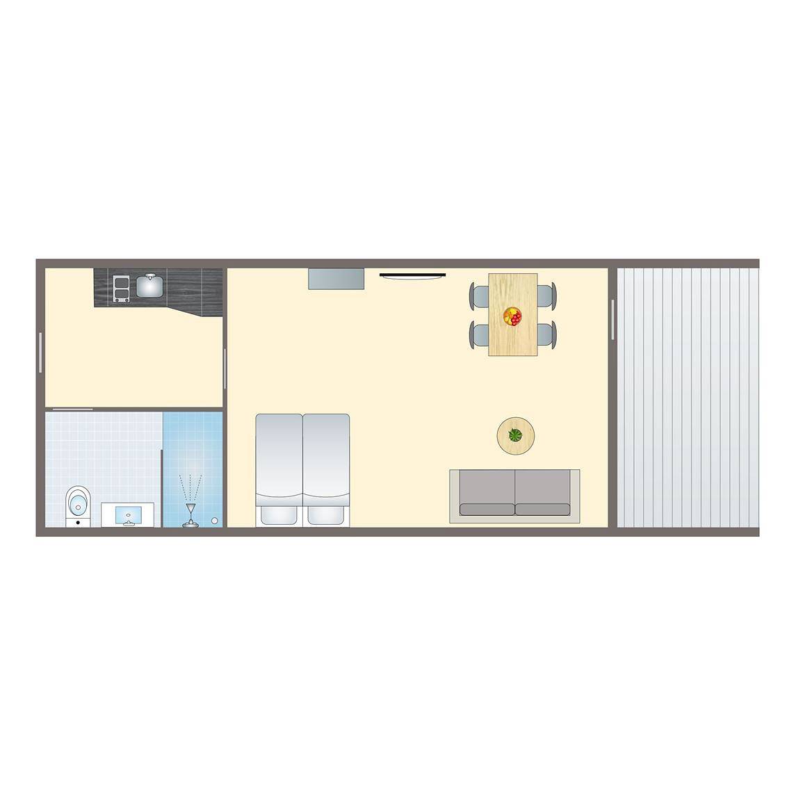 Bungalow für 2 Personen mit Terrasse in Hirtshals, Hirtshals region