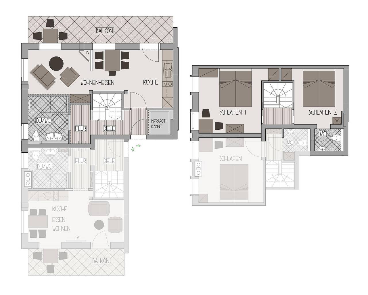 Geheel vakantieappartement, Ferienwohnung Zwei in Obermaiselstein, Zwaben (Bayern)