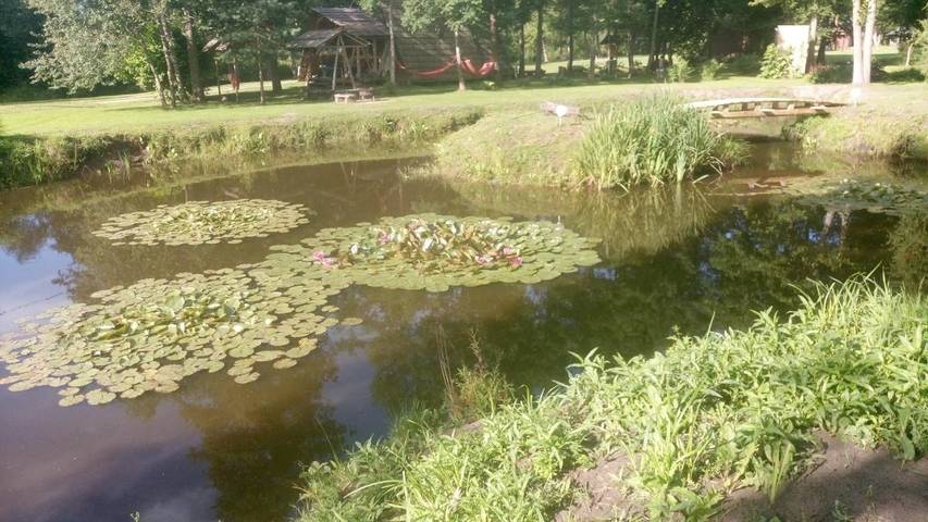 Camping für 5 Personen, mit Terrasse und Garten sowie Sauna und Seeblick in Lettland