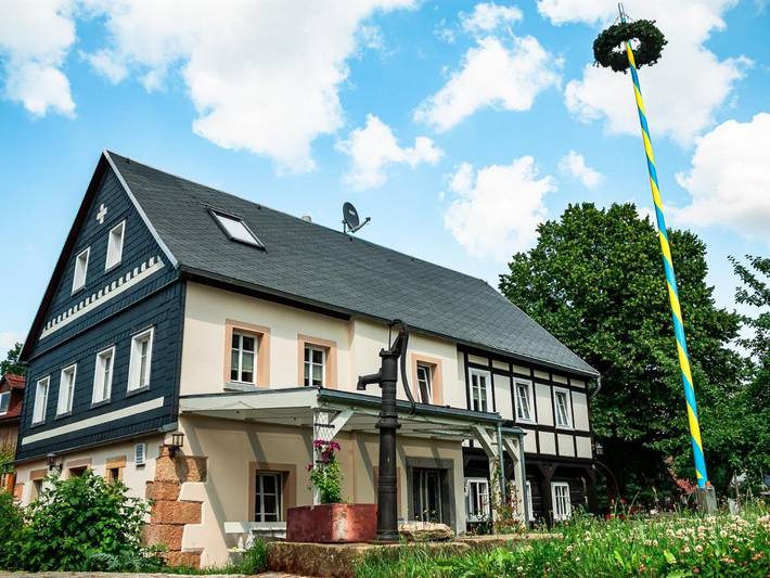 Ferienhaus für 9 Personen, mit Terrasse und Garten in der Oberlausitz