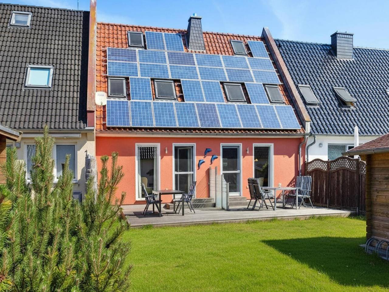 Strandnahes Ferienhaus mit Terrasse und Garten in Pruchten, Vorpommern-Rügen