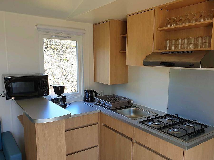 Flower Camping Des Lacs - Mobilheim 6 personen in Pressignac, Regionaler Naturpark Périgord-Limousin