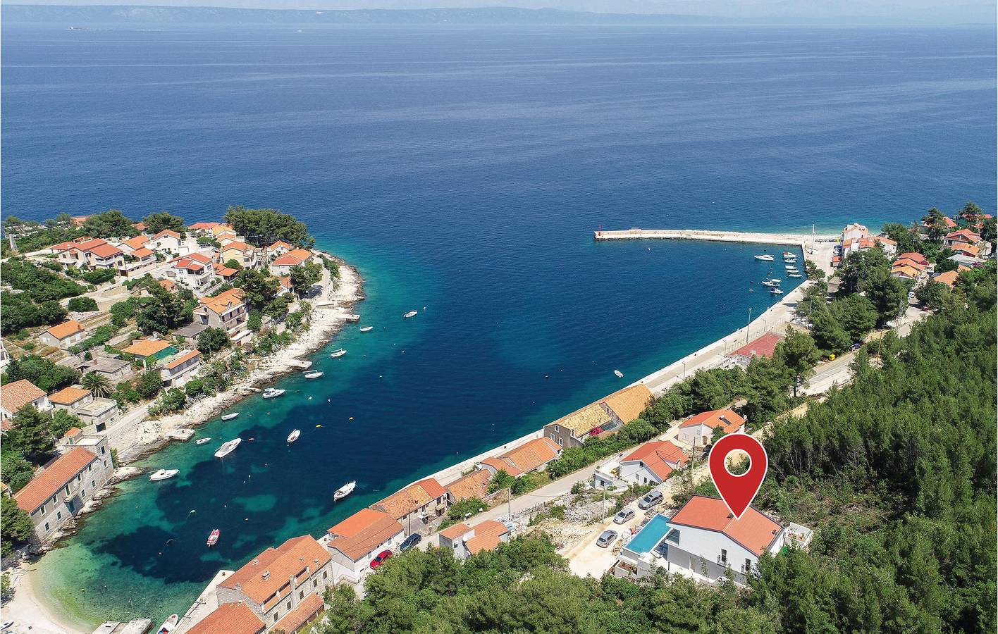 Gemütliche 2-Zimmer-Wohnung mit Pool, WLAN und Terrasse in Küstennähe in Blato, Korcula