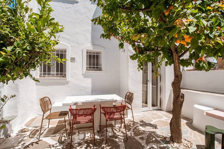 Studio dla 4 osób, z balkon i ogród w Paros