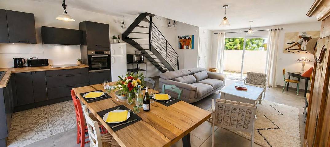 Appartement de vacances pour 4 personnes, avec jardin