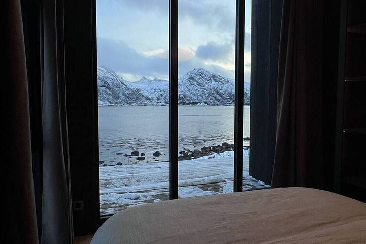 Blockhütte für 8 Personen, mit Sauna und Garten auf den Lofoten - 4