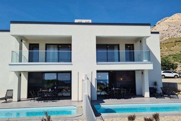 Villa für 9 Personen, mit Terrasse und Garten, mit Haustier in Punat