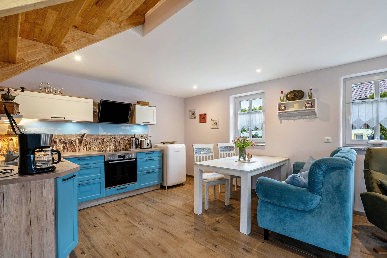 Ganze Wohnung, Ferienwohnung Landlust" mit privater Terrasse, Gemeinschaftsgarten und Wi-Fi in Leutersdorf, Oberlausitz-Niederschlesien