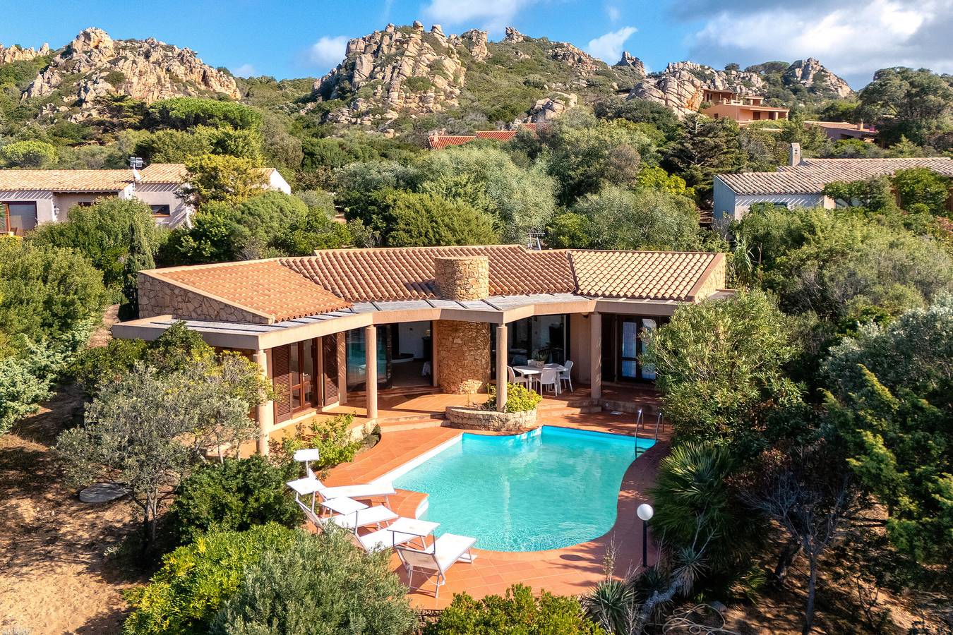 'Villa Paolina' with Sea View, Private Pool and Air Conditioning in Costa Paradiso, Trinità d'Agultu e Vignola region