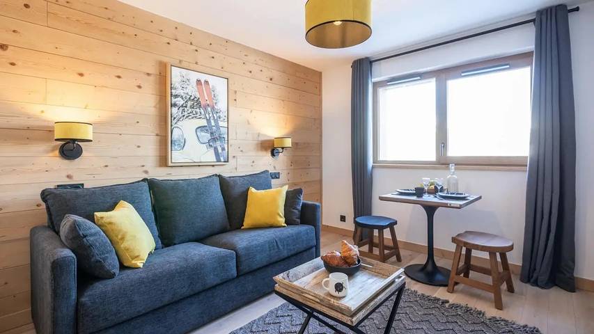 Gîte pour 3 personnes, avec Balcon et Terrasse ainsi que Piscine et Sauna dans Plagne 1800 - 3