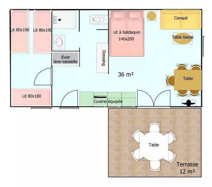 Location de vacances pour 5 personnes, avec Terrasse ainsi que Piscine et Vue à Mareuil-sur-Lay-Dissais - 4