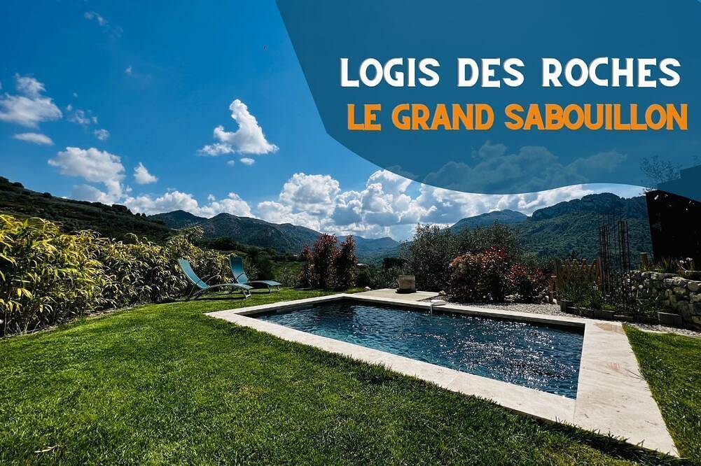 ⭐ Le Grand Sabouillon ⭐ Loft-style villa ⭐ private pool ⭐ Mont Ventoux view ⭐ in Buis-les-Baronnies, Nyons region