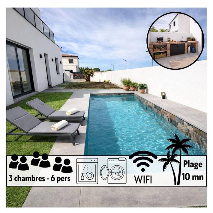 Villa pour 6 personnes, avec vue ainsi que piscine et jardin, animaux acceptés