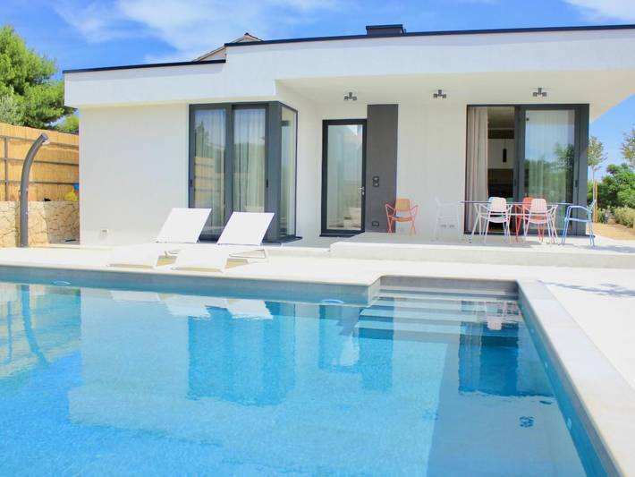 Ferienhaus mit Meerblick für 5 Personen, mit Pool und Terrasse in Barbat na Rabu