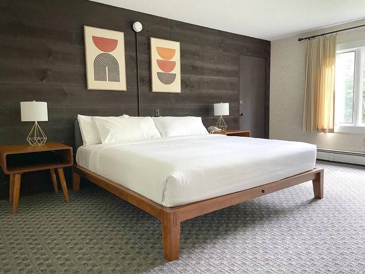 Hotel voor 2 personen, with whirlpool and zwembad as well as tuin in Vermont