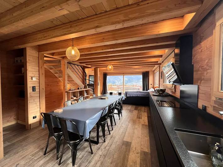 Chalet pour 14 personnes, avec Balcon ainsi que Sauna et Vue à Fontcouverte-la-Toussuire