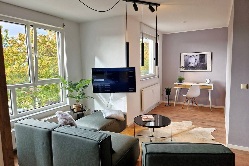 Ganze Wohnung, Modernes Apartment mit Arbeitsplatz für Singel & Paare - zentrumsnah in Gera in Gera, Ostthüringen