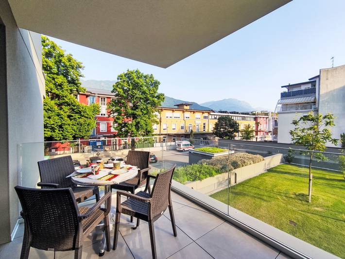 Ferienwohnung für 5 Personen, mit Terrasse und Garten in Arco