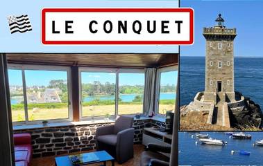 Gîte pour 4 personnes, avec jardin ainsi que terrasse et vue à Le Conquet