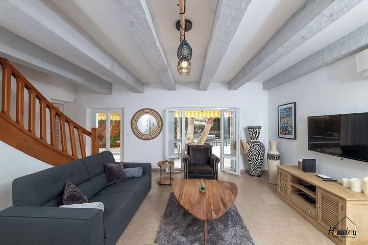 Maison de vacances pour 8 personnes, avec jardin ainsi que piscine et balcon