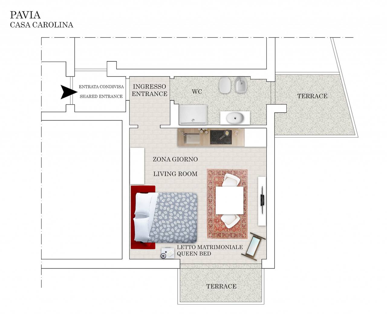 Entire studio, 0640Pv - Casa Carolina in Pavia, Pavia Province