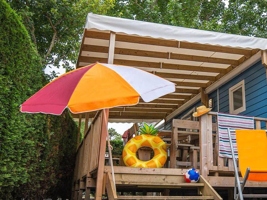 Camping Domaine de la Marina - Mobilhome 8 personas - Mobil-home | Premium Azure | 3 Dormitorios | 6/8 Pers. | Terraza elevada | Tv in Messanges, Region de Dax