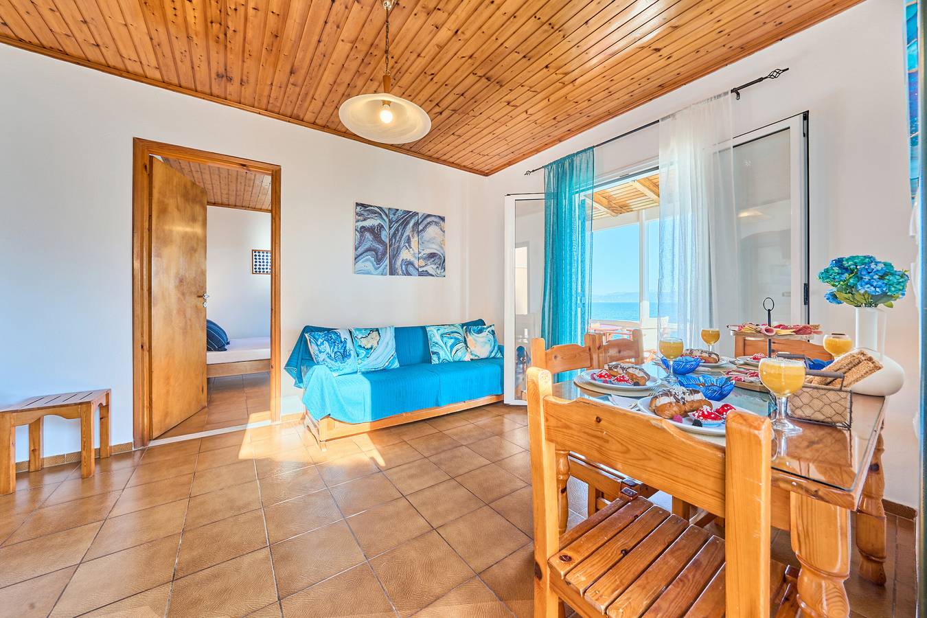 Ganzes Studio, Studio 'Dolphin 2' mit Meerblick, Wi-Fi und Klimaanlage in Paxos